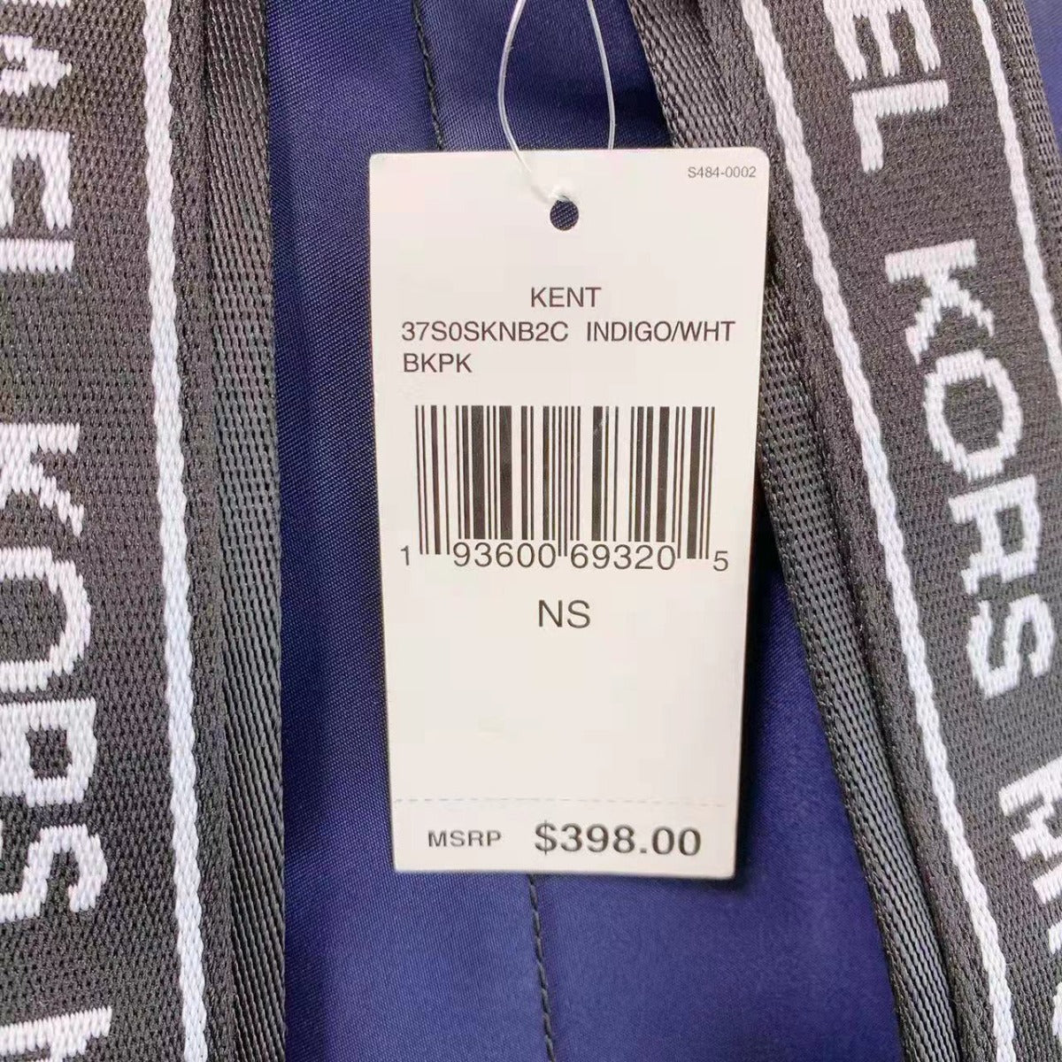 Michael Kors Kent 37S0SKNB2C Nylon Backpack In INDIGO Michael Kors Kent 37S0SKNB2C Nylon Backpack In INDIGO